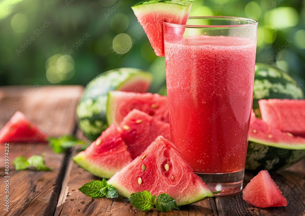 Refreshing watermelon smoothie. Refreshing watermelon smoothie.