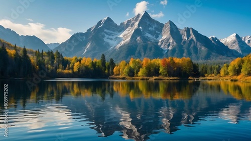 lake in the mountains Mountain Serenity Reflective Lake Vista