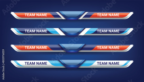 Sport Scoreboard Broadcast Graphic and Lower Thirds Template for soccer and football