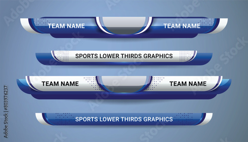 Sport Scoreboard Broadcast Graphic and Lower Thirds Template for soccer and football