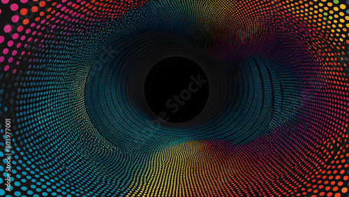 background with colorful dots.