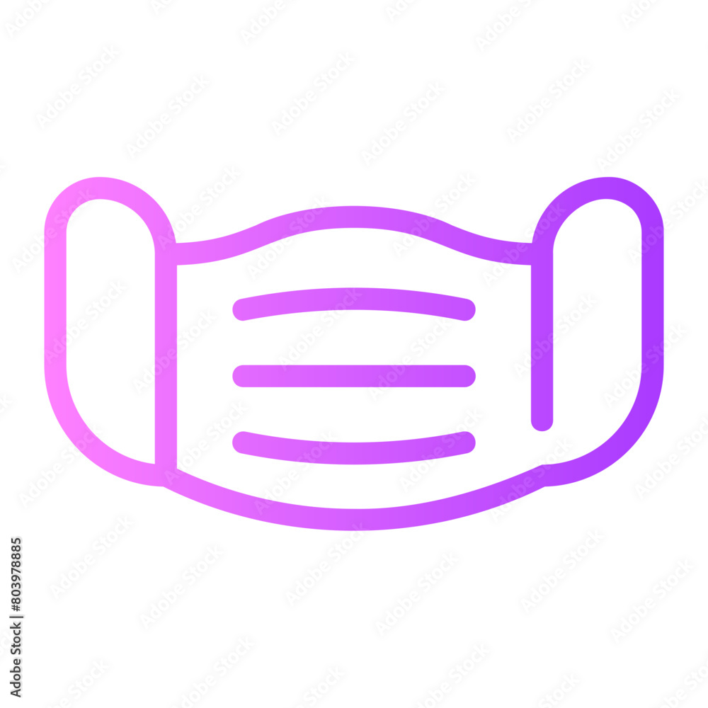 medical mask gradient icon medical mask gradient icon