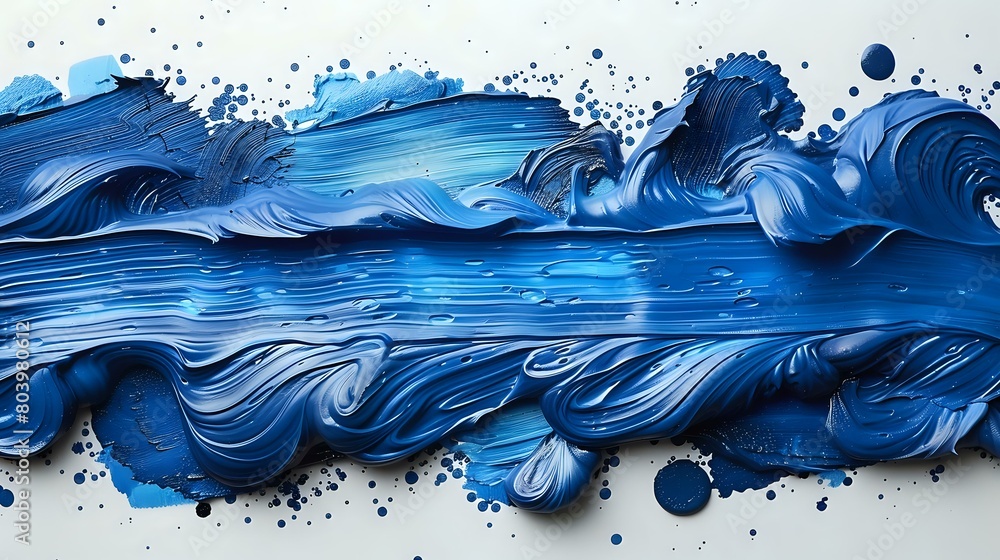 Expressive Blue Impasto Texture