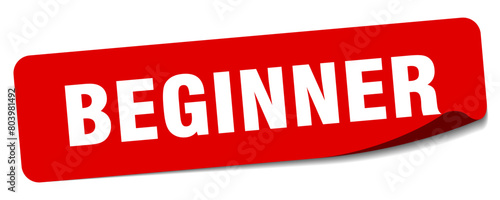 beginner sticker. beginner label