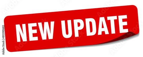 new update sticker. new update label