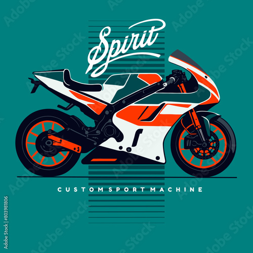 sport  motorbike clipart collection, vector illustration