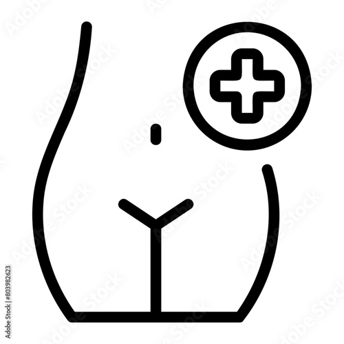 woman health line icon