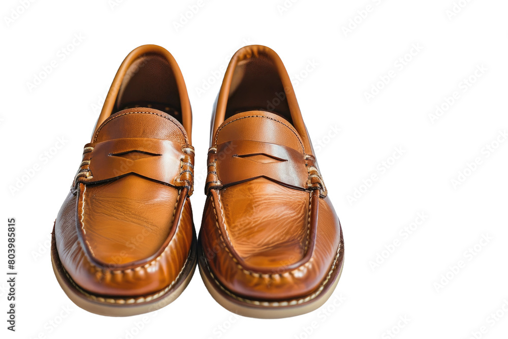 Classic Leather Footwear on Transparent Background