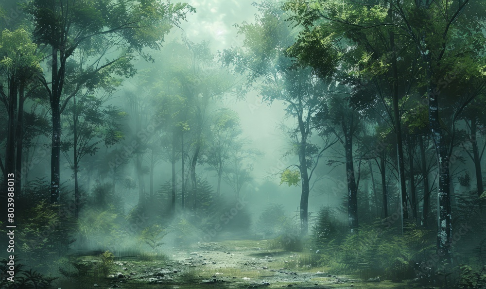 Obraz premium fog in the woods