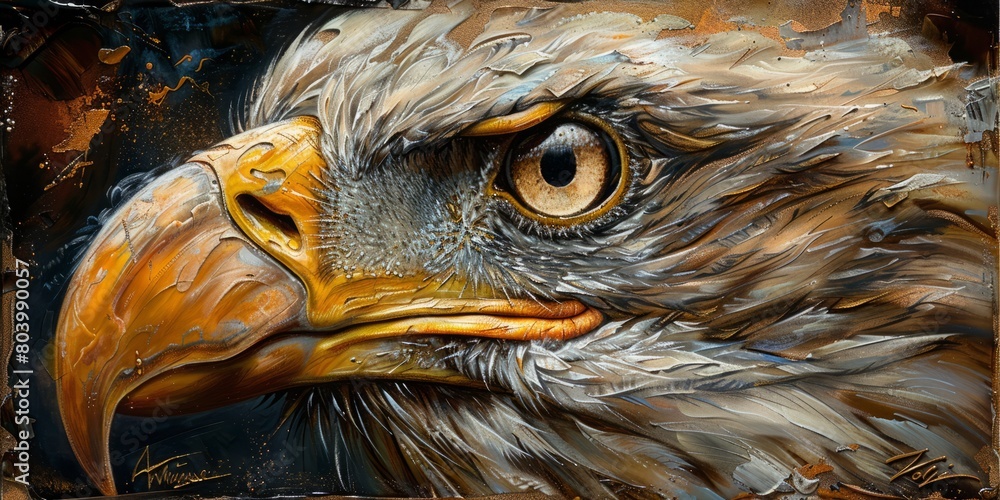 Majestic Bald Eagle Close-up Majestic Bald Eagle Close-up