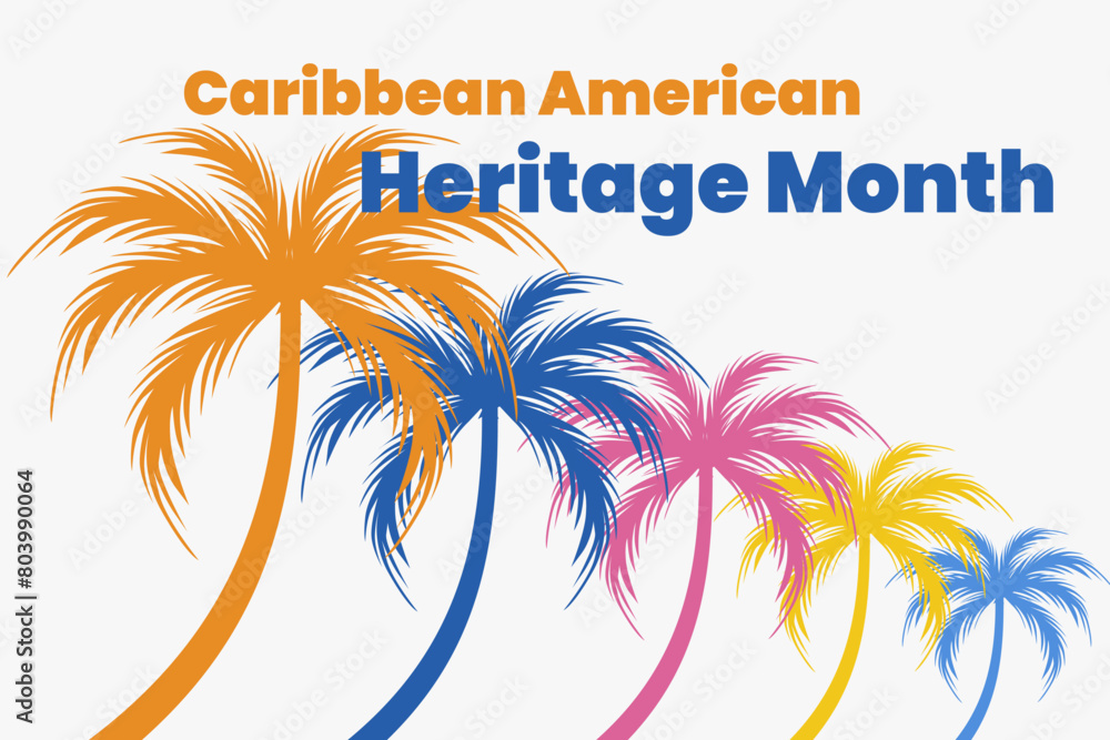 Naklejka premium Illustration vector graphic of caribbean american heritage month. Good for poster