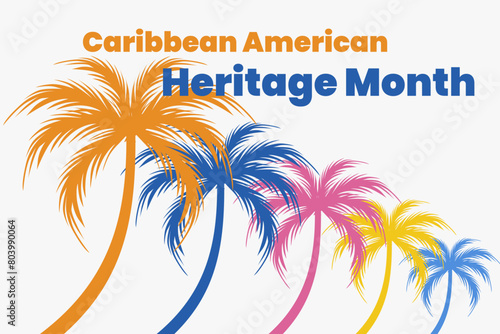 Illustration vector graphic of caribbean american heritage month. Good for poster