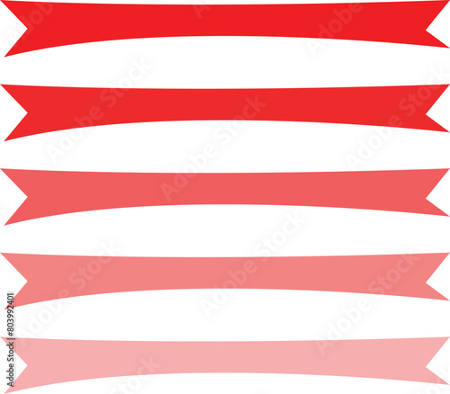 Free Download red ribbon set   red ribbon banner design material Red ribbon isolated on white Top view close up of red ribbon isolated on white background. Flat lay - GFXLoad