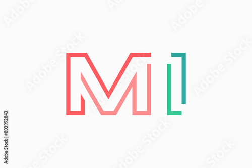 Initials MI Vector Logo Premium 