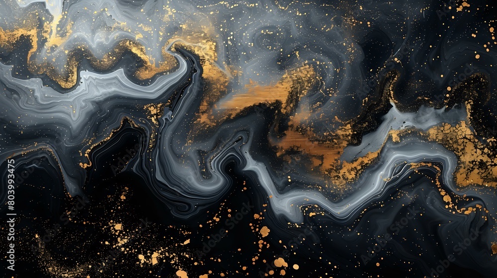 Luxurious Black and Gold Abstract Fluid Art Luxurious Black and Gold Abstract Fluid Art