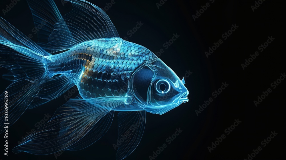 Holographic blue futuristic technology particle background Holographic blue futuristic technology particle background
