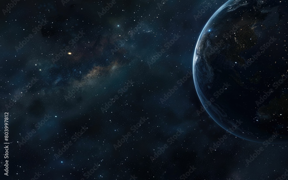 Fototapeta premium Earth and the cosmos a mesmerizing spectacle of our home in the universe