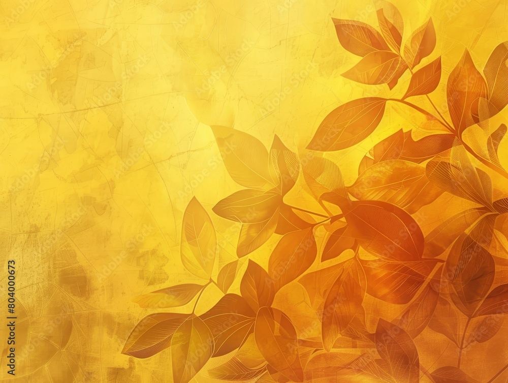 Bright autumn leaves pattern in vibrant orange and yellow.