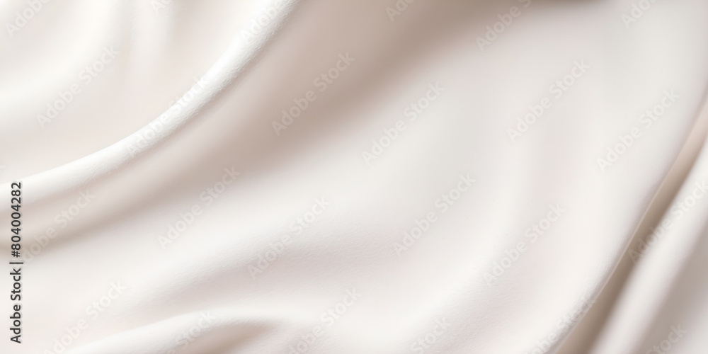 Obraz premium A white fabric with a pattern of waves. The fabric is smooth and silky. The waves are gentle and flowing, giving the fabric a sense of calmness and serenity