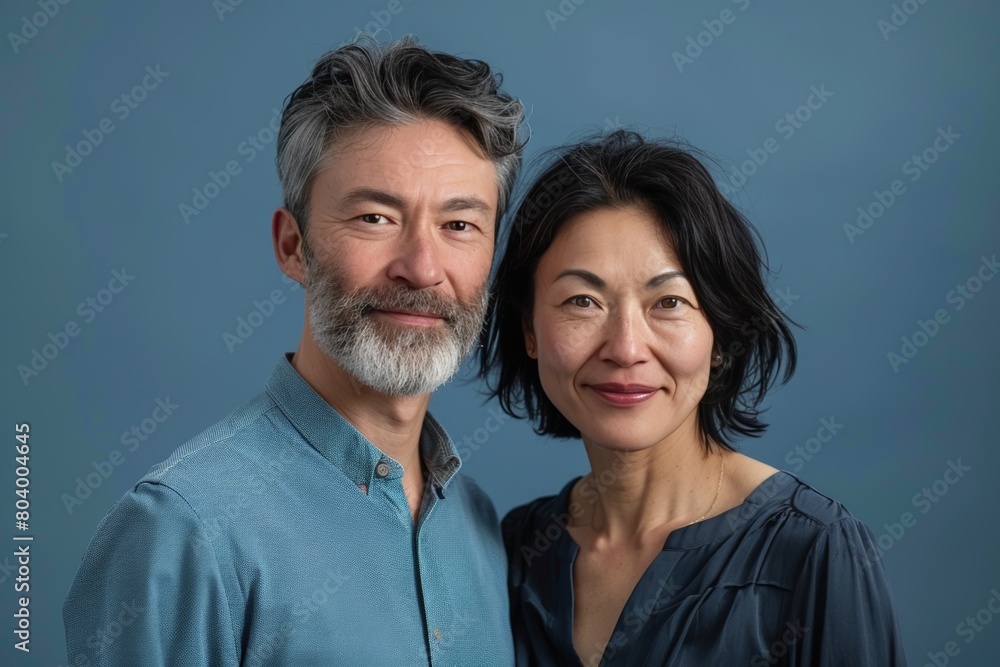 Mature Couple in Casual Chic. Generative AI. Mature Couple in Casual Chic. Generative AI.