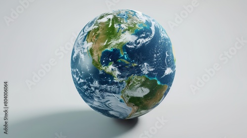 Globe with the Image of the Planet Earth. 8K Realistic