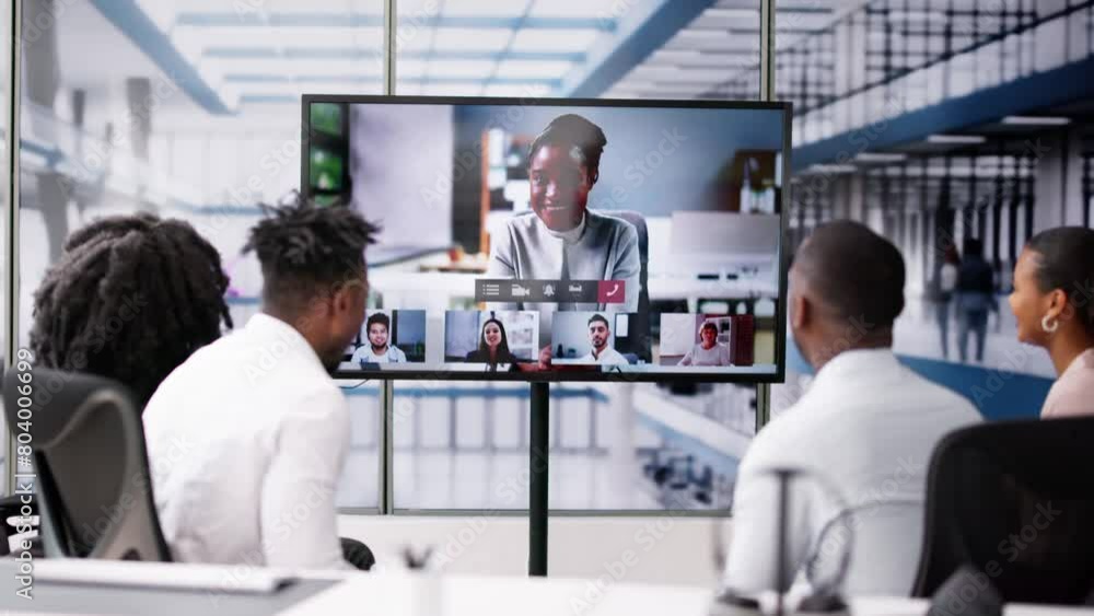 Businesspeople Having Video Conference Businesspeople Having Video Conference
