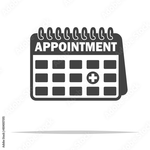 Doctor appointment calendar icon transparent vector isolated