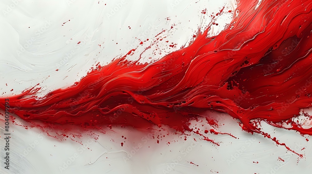 Primal Beauty in Immortalized Red Brush Strokes