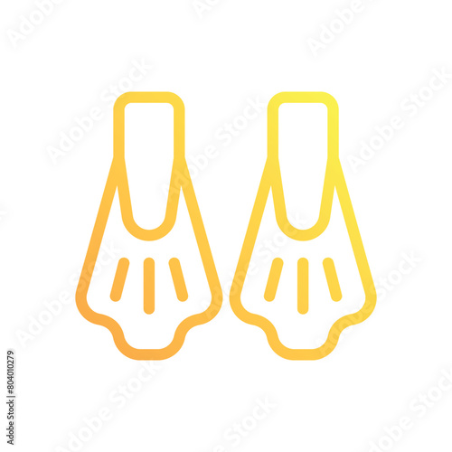 Flippers vector icon
