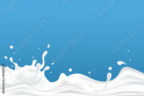 milky waves background. additional elements of milk design