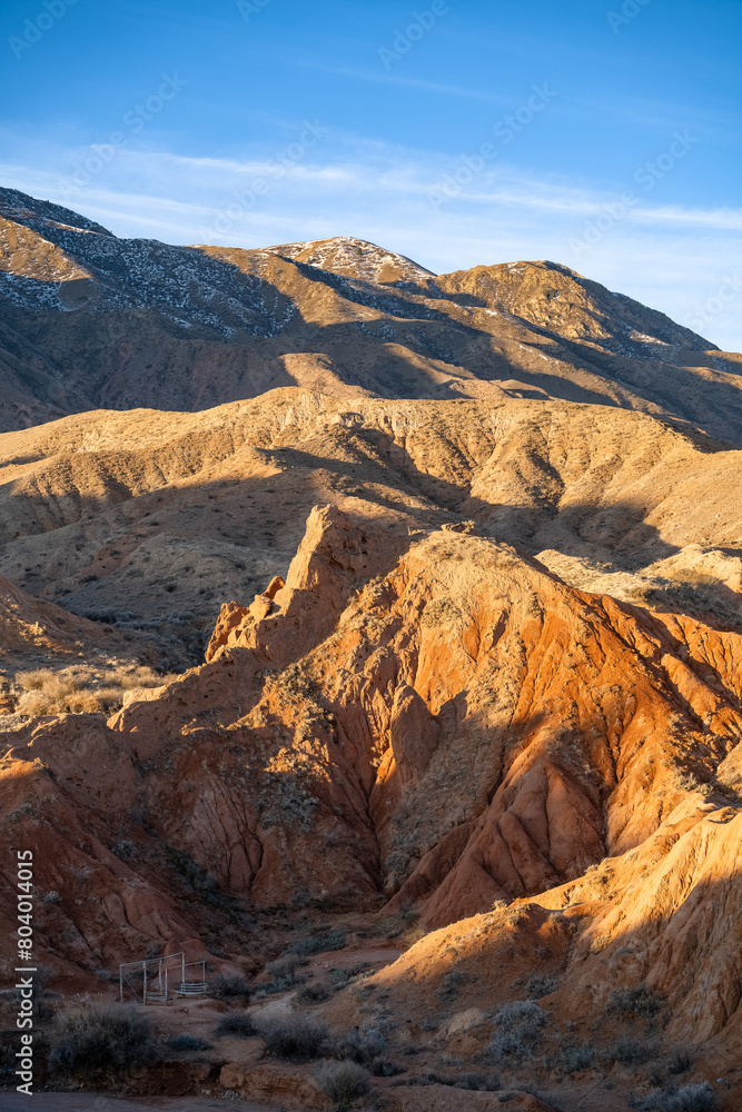 sandy canyon. red, orange sand