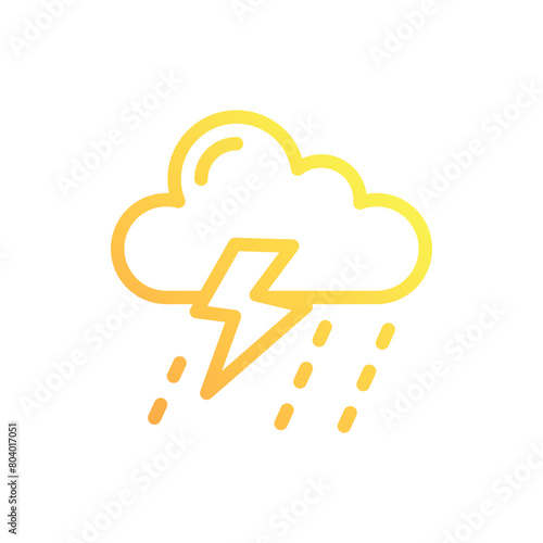 Lighting Rain vector icon