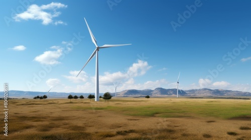 A wind turbine on a plain