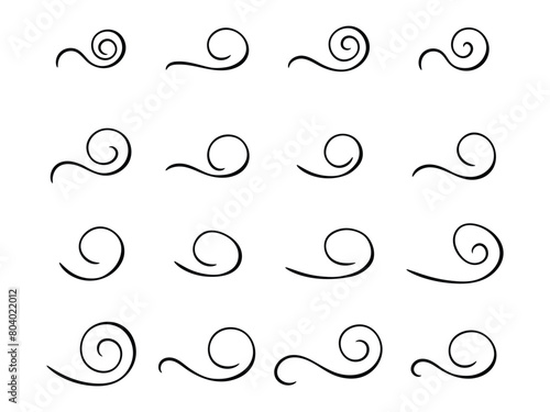 Swirl ornament stroke ornaments vector illustration .