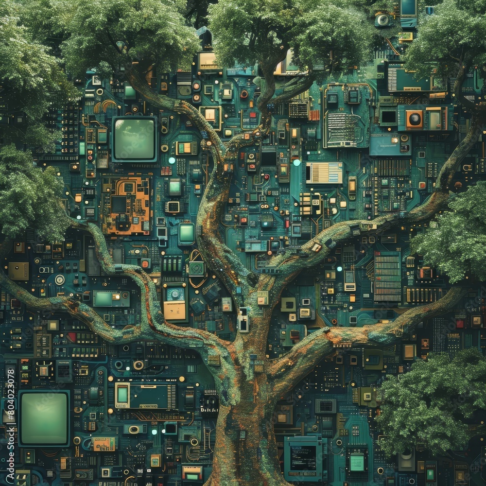 Circuitry Forest: The Merging of Nature and Technology