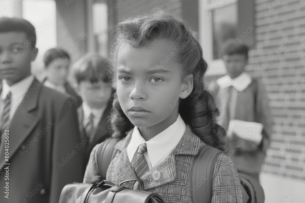 Brown v. Board of Education An impactful image illustrating the