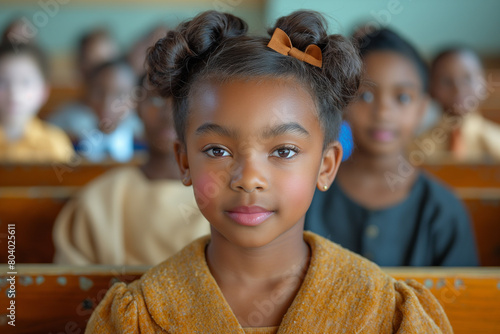 Brown v. Board of Education: An impactful image illustrating the landmark Supreme Court decision in Brown v. Board of Education, signaling the end of legal segregation in public sc photo