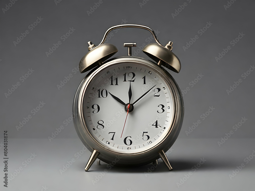 alarm clock grey background Ai generative alarm clock grey background Ai generative