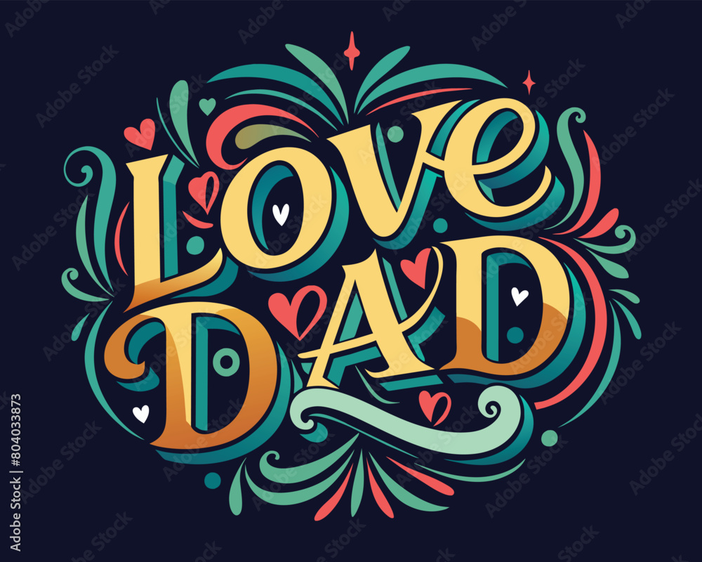 Love DAD Father's day background