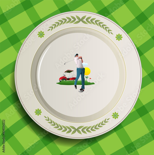 golf pattern plate photo