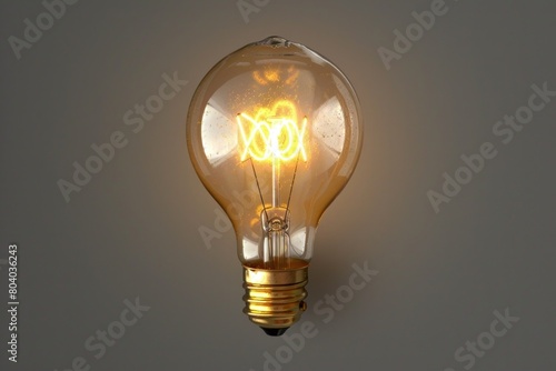 Light bulb with XOX word, suitable for love and romance concepts