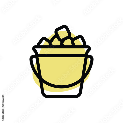 Ice Bucket vector icon