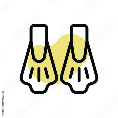 Flippers vector icon