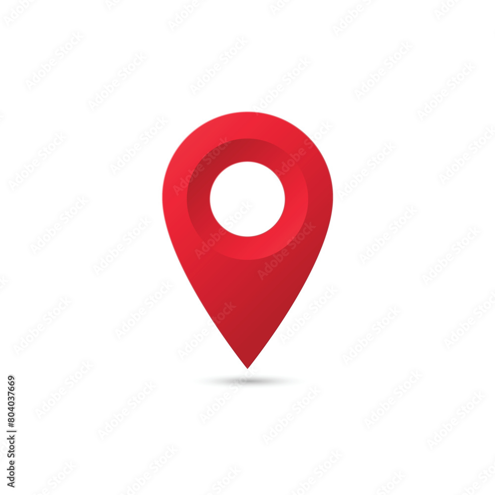 Location pin icon on white background Location pin icon on white background