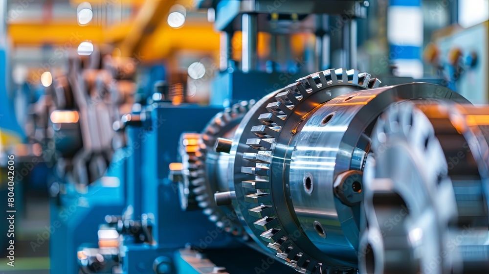 Precision engineering gears and machinery in industrial setting Precision engineering gears and machinery in industrial setting
