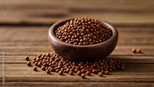  Aromatic coffee beans in a rustic bowl