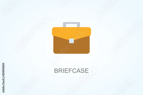 Briefcase Vector, Icon Or Logo Sign Symbol Illustration 
