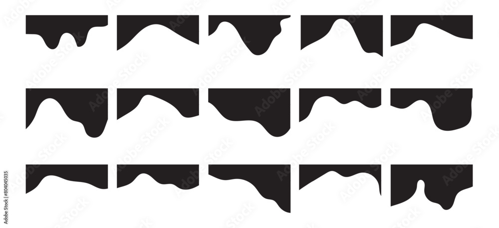 Website border, web page divider shapes. Geometric and organic separator headers for graphic design template - app, banner, page, poster, menu. Vector illustration in eps 10. Website border, web page divider shapes. Geometric and organic separator headers for graphic design template - app, banner, page, poster, menu. Vector illustration in eps 10.