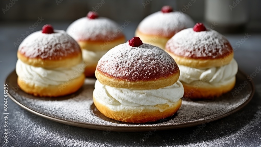 Deliciously tempting pastries ready to be savored Deliciously tempting pastries ready to be savored