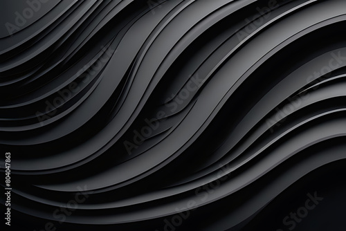 Minimal Abstract Dynamic textured background design in 3D style with black wave.